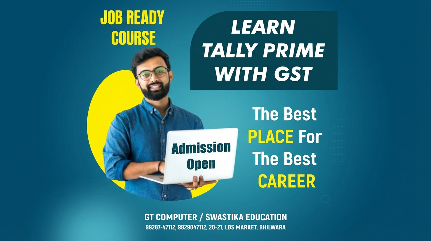Certificate in Tally Prime with GST Course Training in Bhilwara
